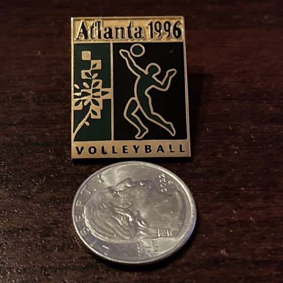 1996‎ Atlanta Olympics Volleyball Event Lapel Hat Pin - Picture 2 of 3